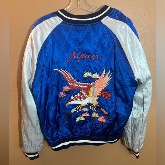 TopShop Reversible Quilted Japan Tiger Eagle Bomber Jacket 12 - Picture 3 of 11